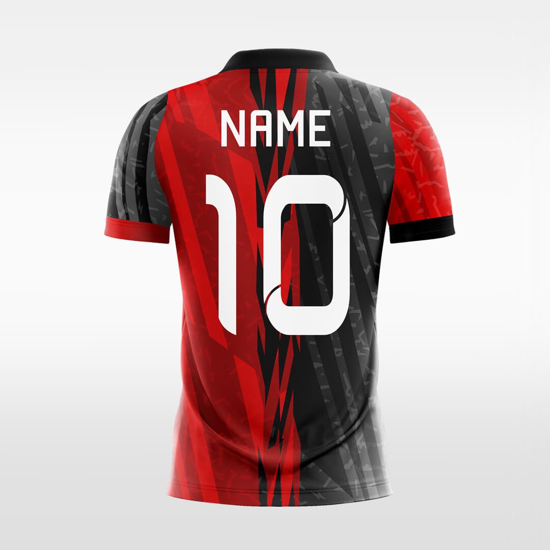 red short sleeve soccer jersey