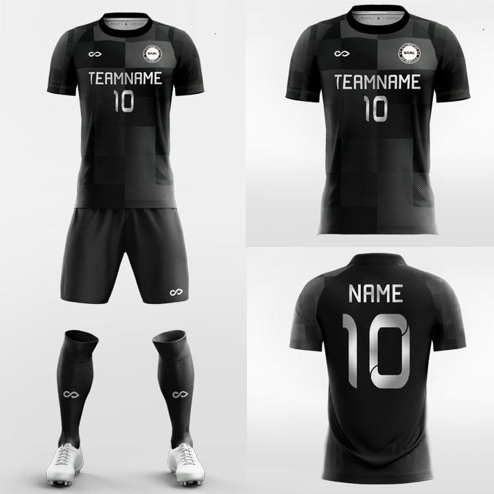 solid black soccer jersey