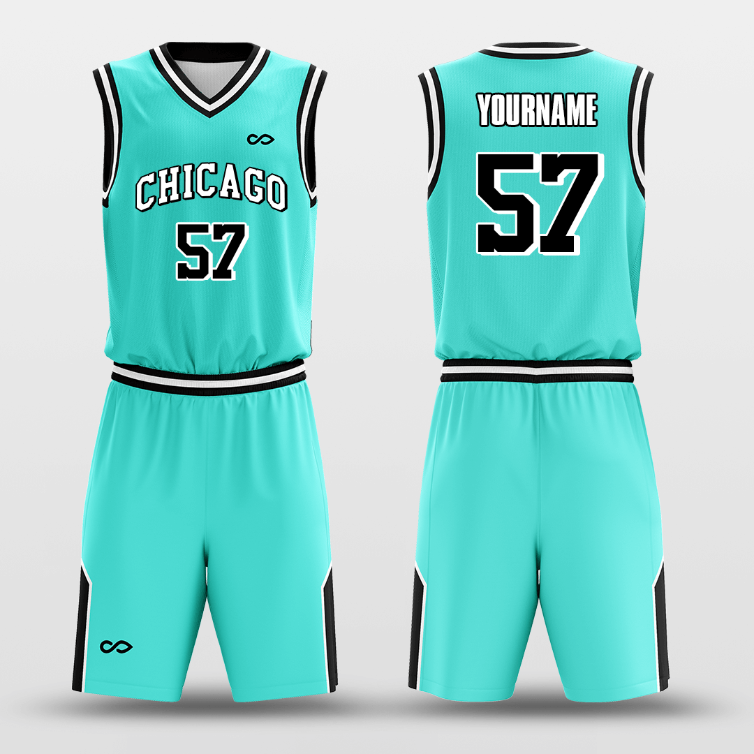 turquoise blue basketball jersey kit