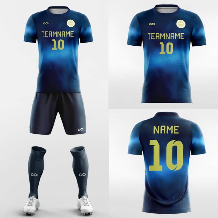 water blue soccer jersey