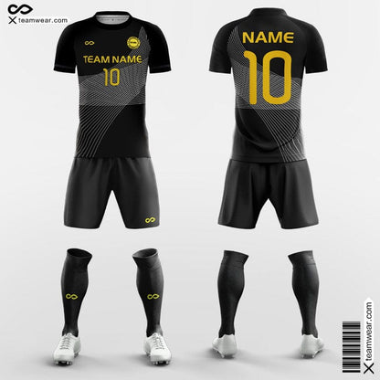 White and Black Soccer Jerseys Custom Design