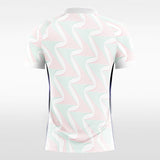 white and pink short sleeve