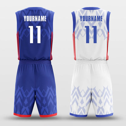 white blue basketball jersey set