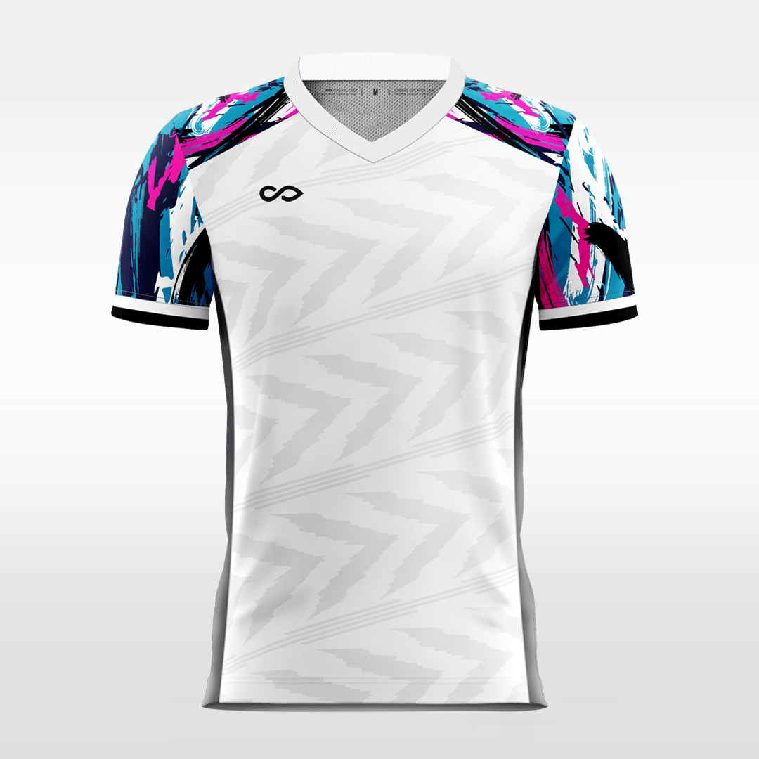 white custom handball jersey