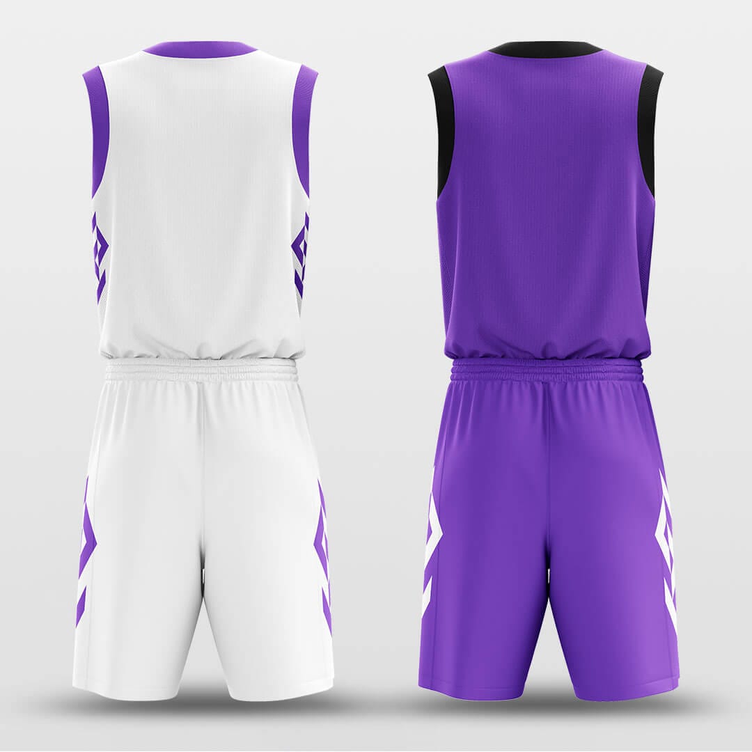 white custom reversible basketball jersey