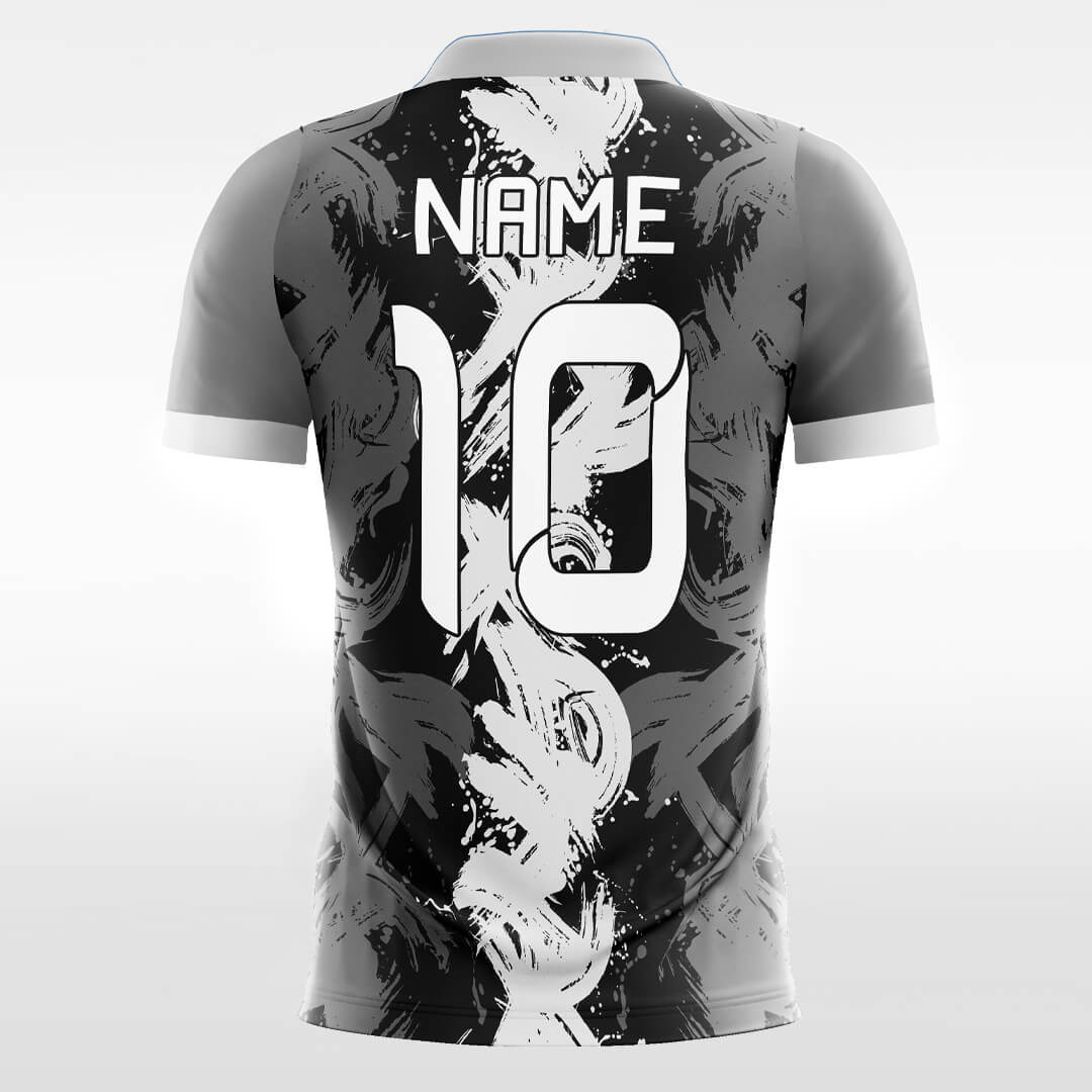 white custom sleeve soccer jersey