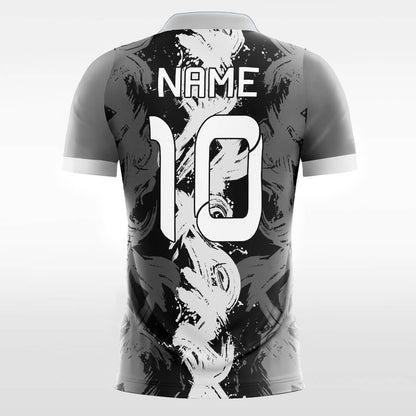 white custom sleeve soccer jersey