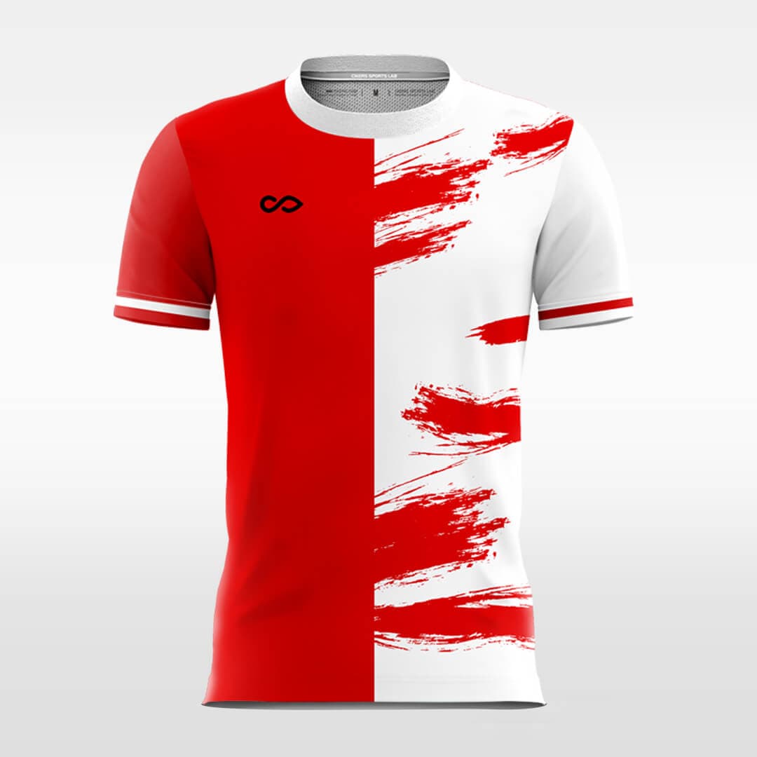 white custom soccer jersey