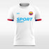 white custom soccer jersey