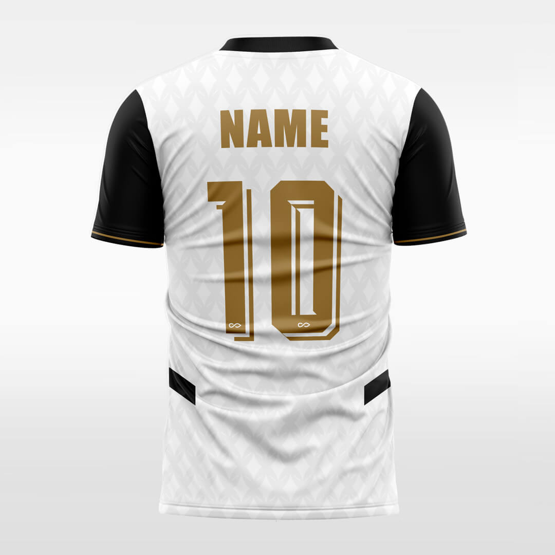 white custom soccer jersey