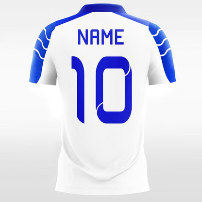 white custom soccer jersey