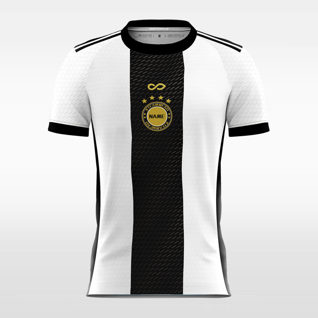 white custom soccer jersey