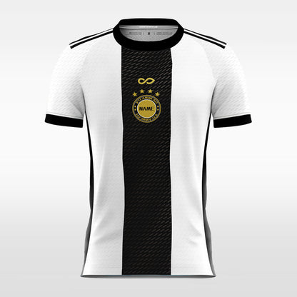 white custom soccer jersey