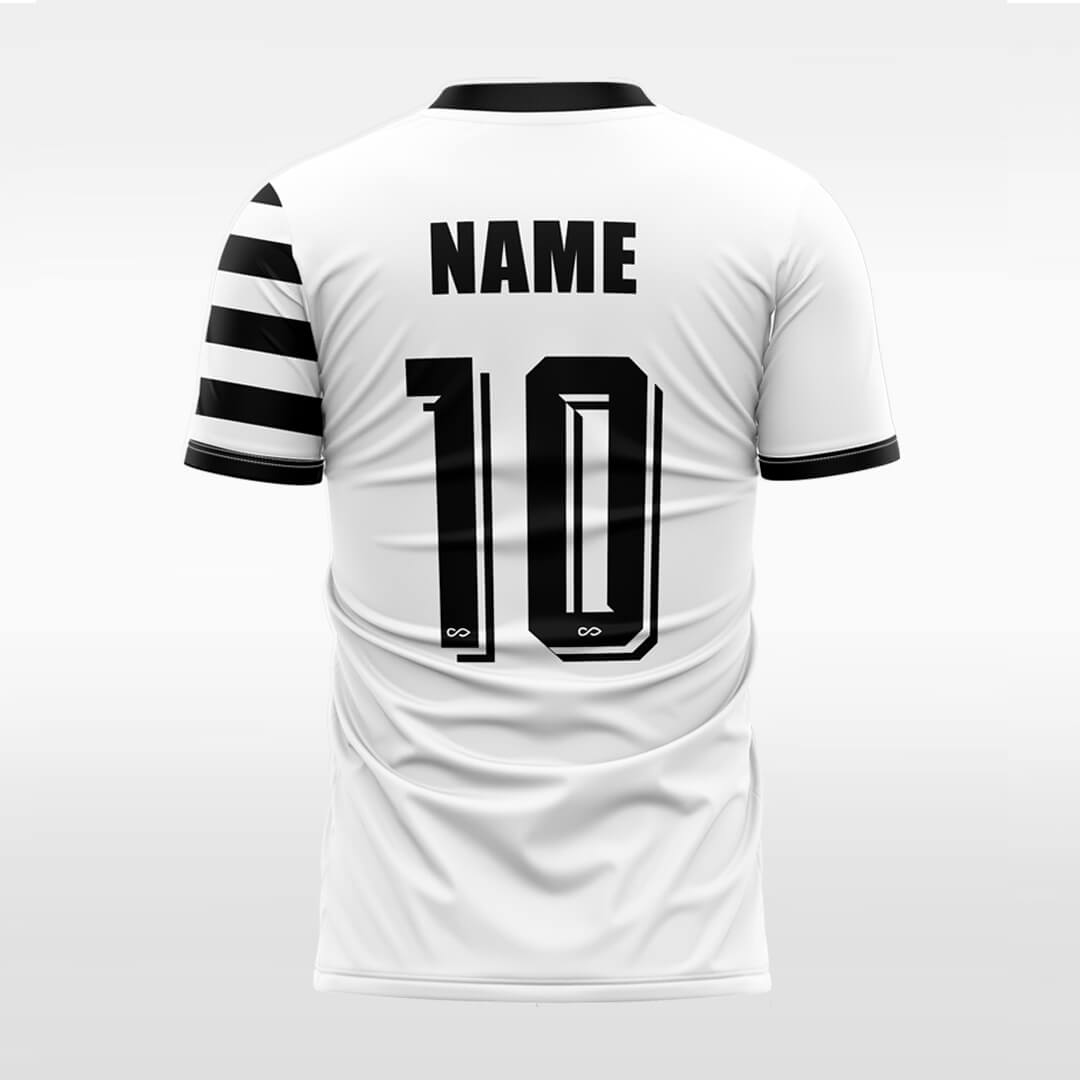 white custom soccer jersey