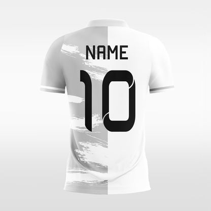 white custom soccer jersey