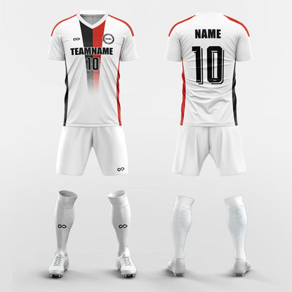 white custom soccer jerseys kit