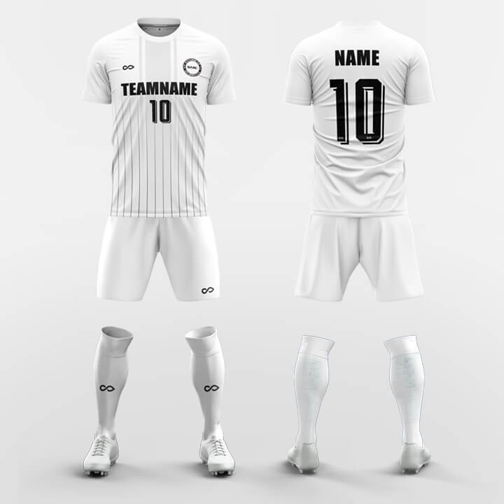 white custom soccer jerseys kit