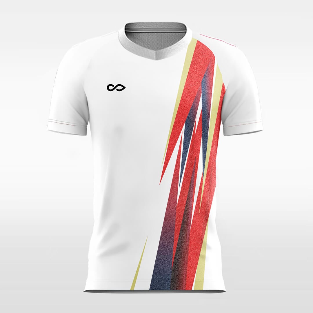 white ribbon short sleeve jersey