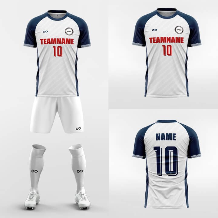 white short sleeve jersey kit