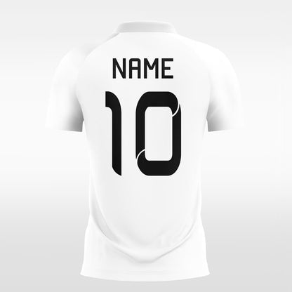 white sublimated soccer jersey