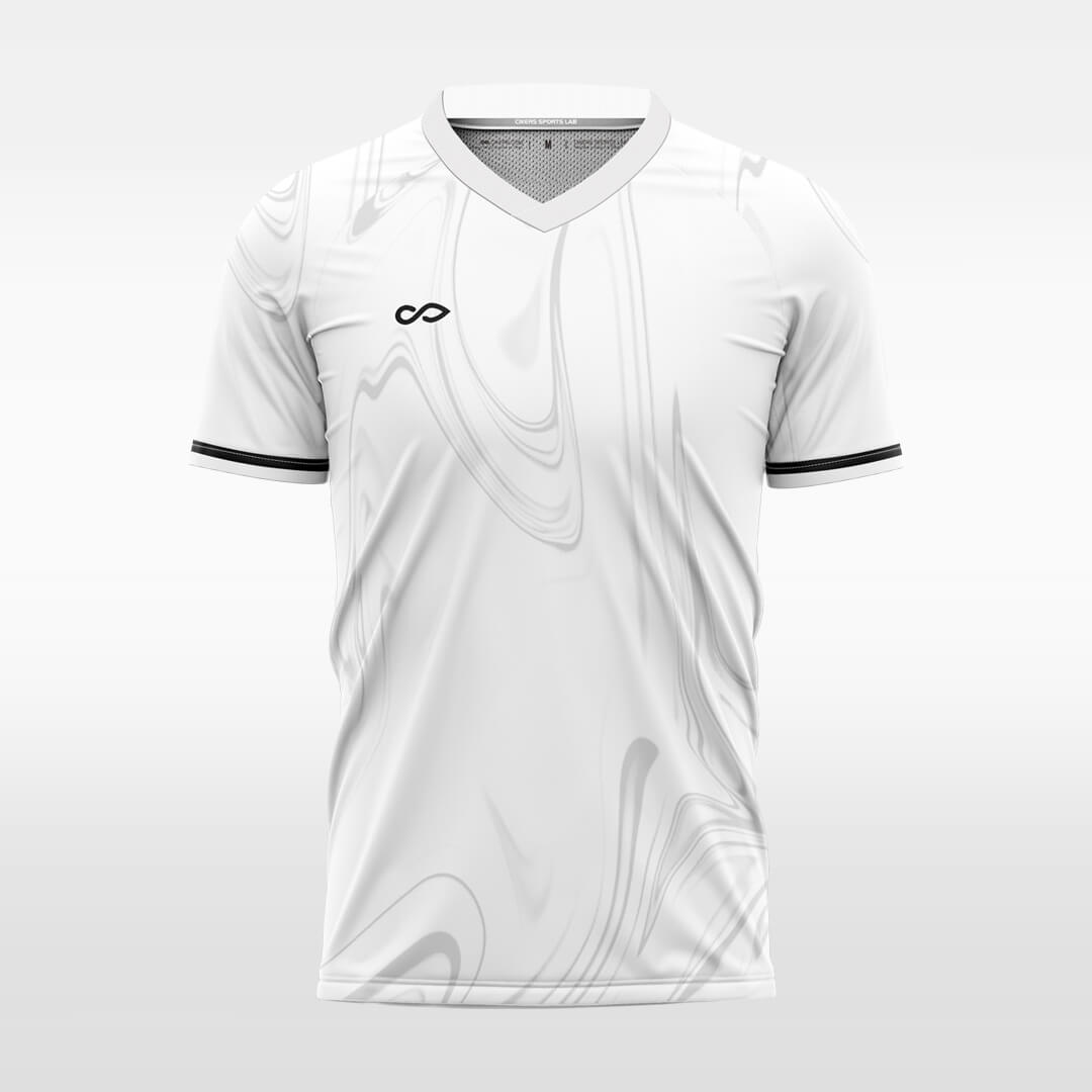 white sublimated soccer jersey