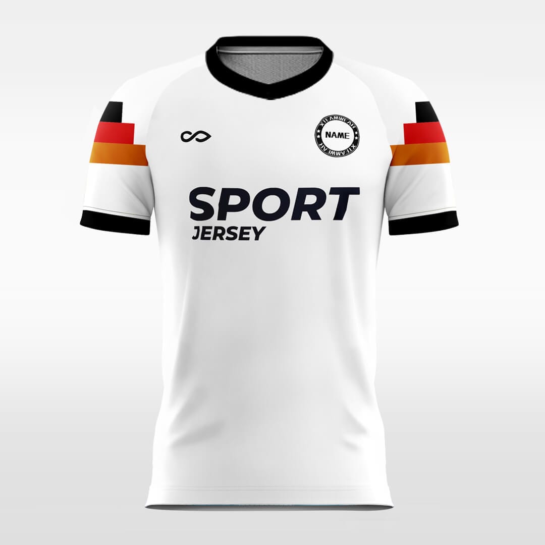 white sublimation custom soccer jersey