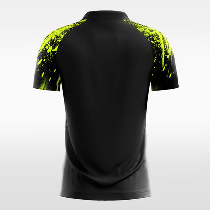 yellow black short sleeve jersey