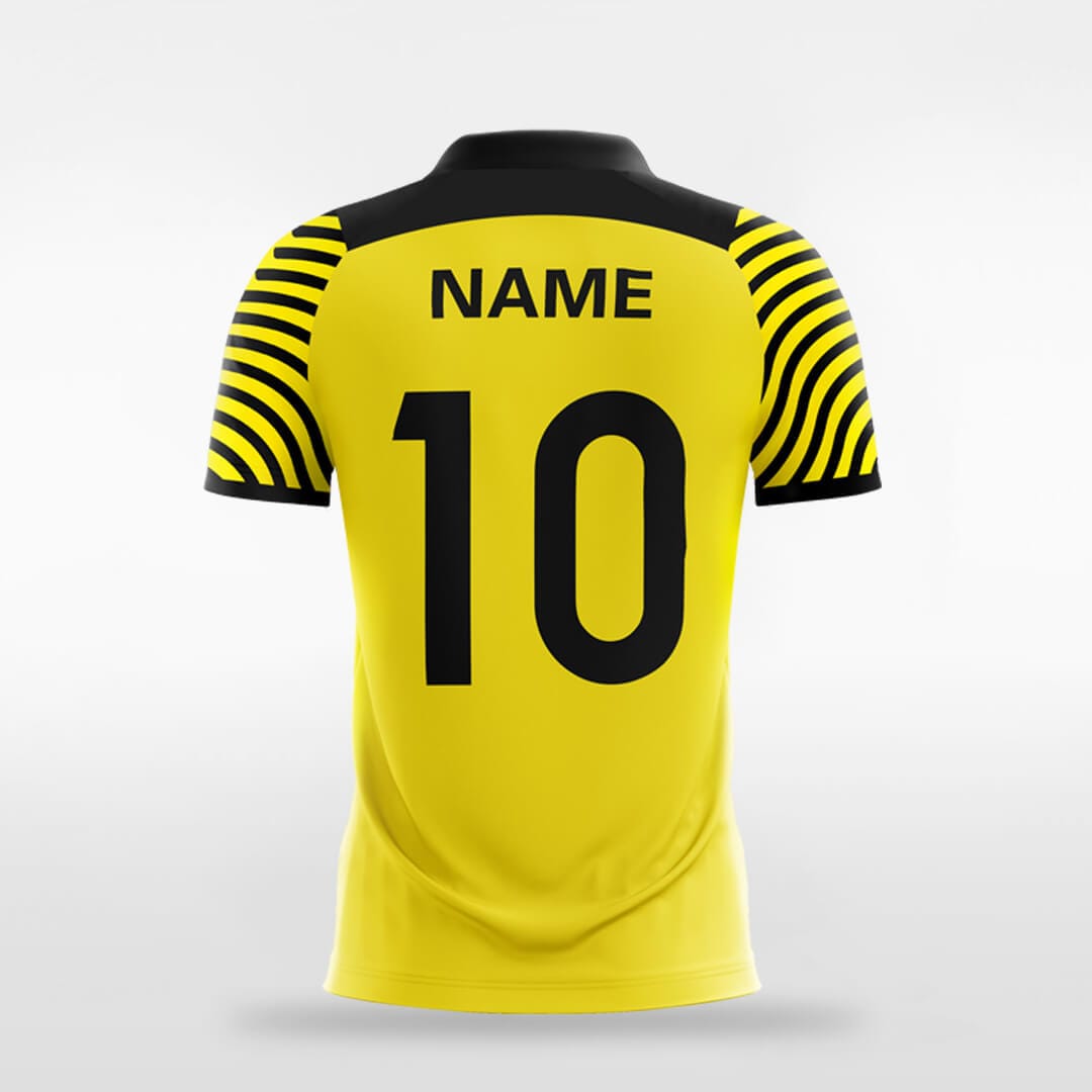 yellow custom short sleeve jersey