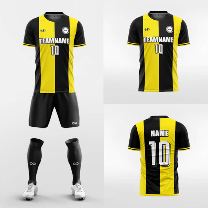 yellow custom soccer jersey kit