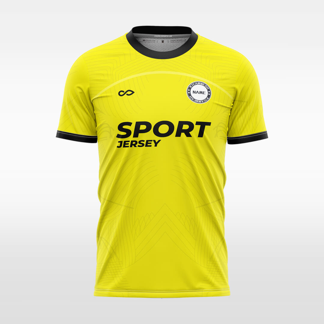 yellow custom soccer jersey