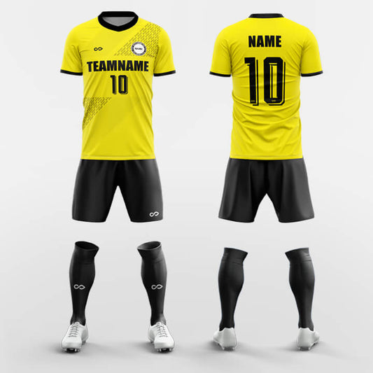 yellow custom soccer jerseys kit