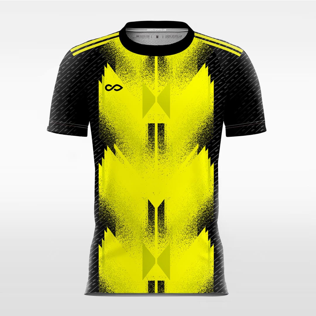 yellow short sleeve soccer jersey