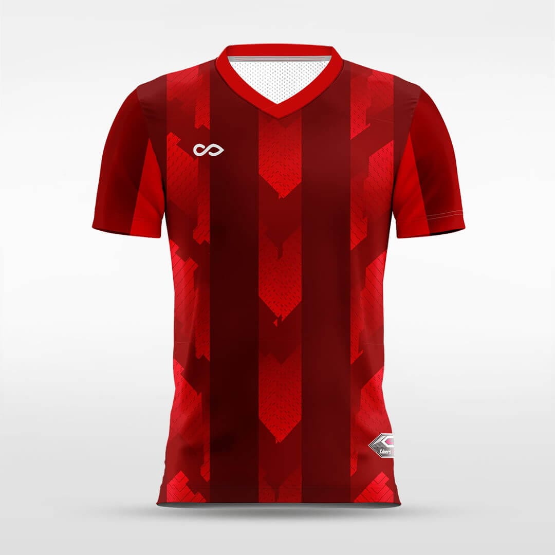 custom red soccer jerseys 