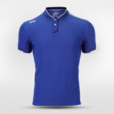 Blue Adult Stand Collar Polo for Team