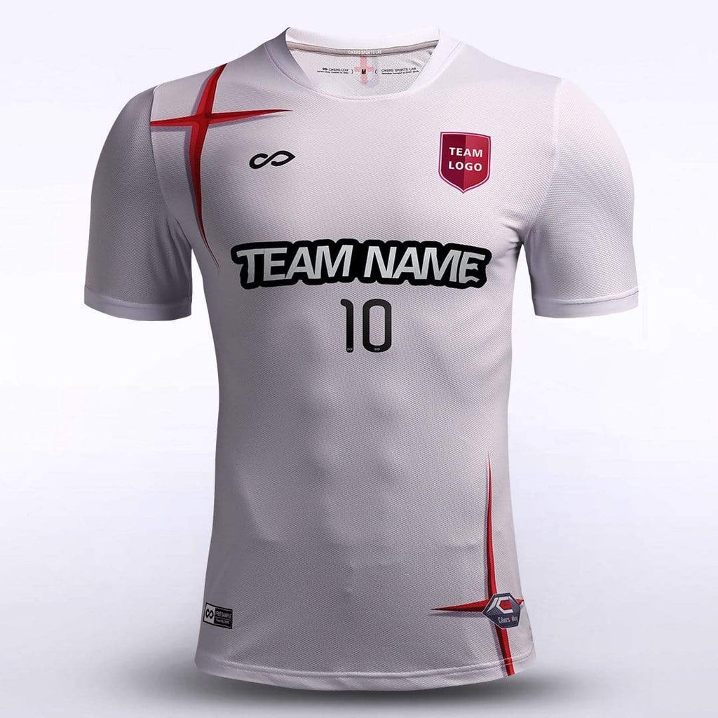 White & Red St.George Soccer Jersey