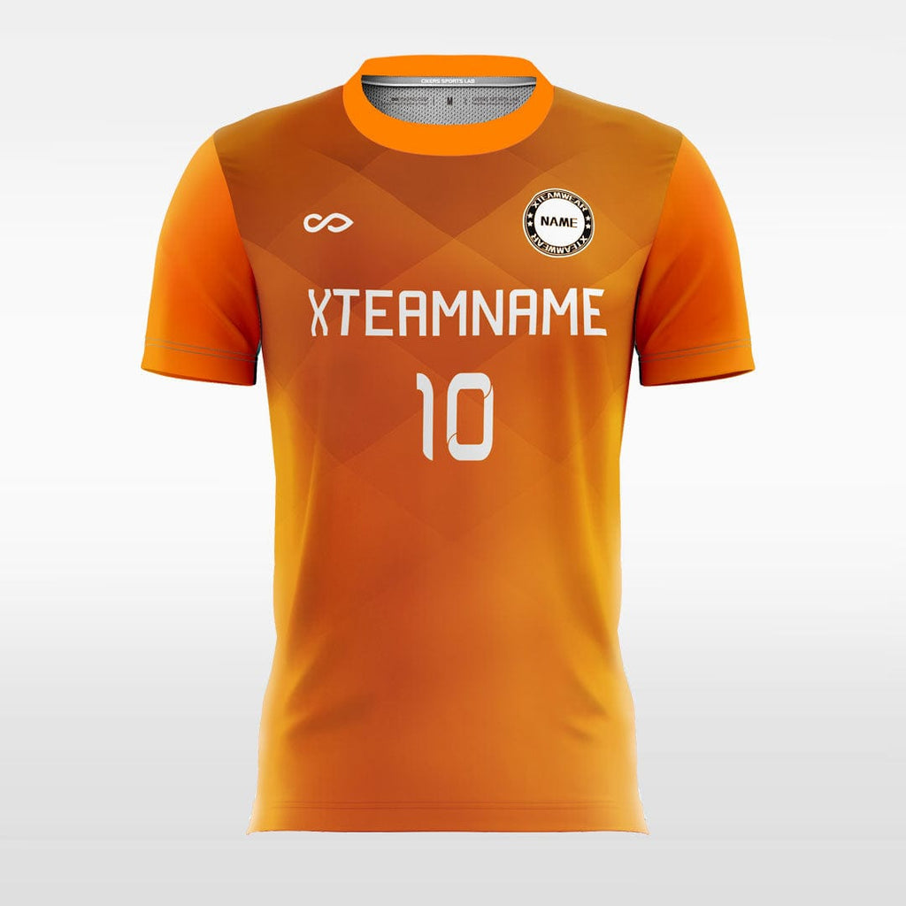 Custom Orange Fluorescent Sublimated Soccer Jersey