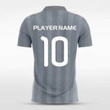 Gray Stripe Custom Soccer Uniform