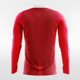 Red Long Sleeve Team Soccer Jersey Design