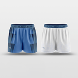 Blue&White Reversible Training Shorts