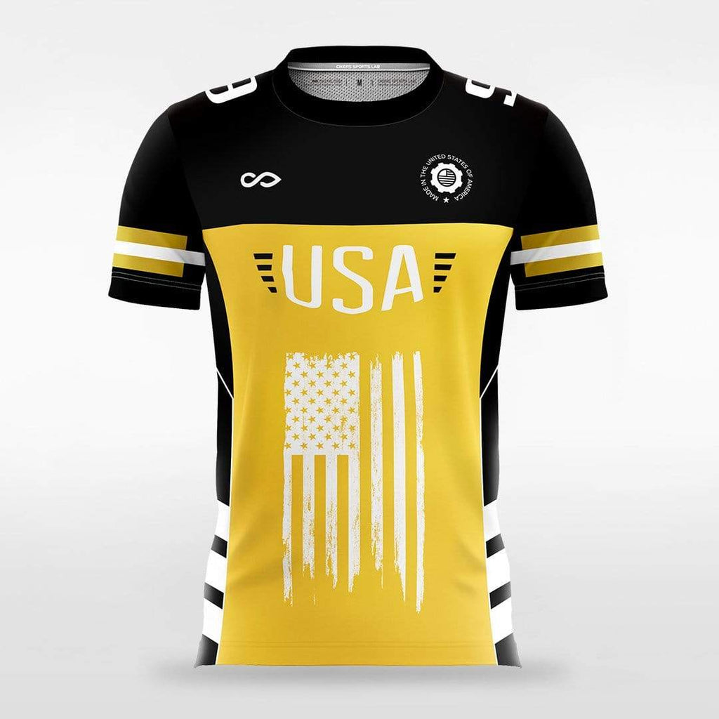 Black & Yellow Men's Team Soccer Jersey Design