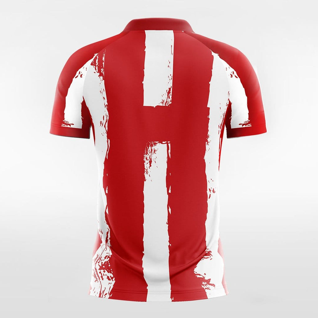 Custom Red and White Stripe Team Jerseys Name and Number