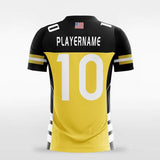 Custom Black & Yellow Men's Sublimated Soccer Jersey