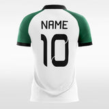 Custom Soccer Jersey White and Green