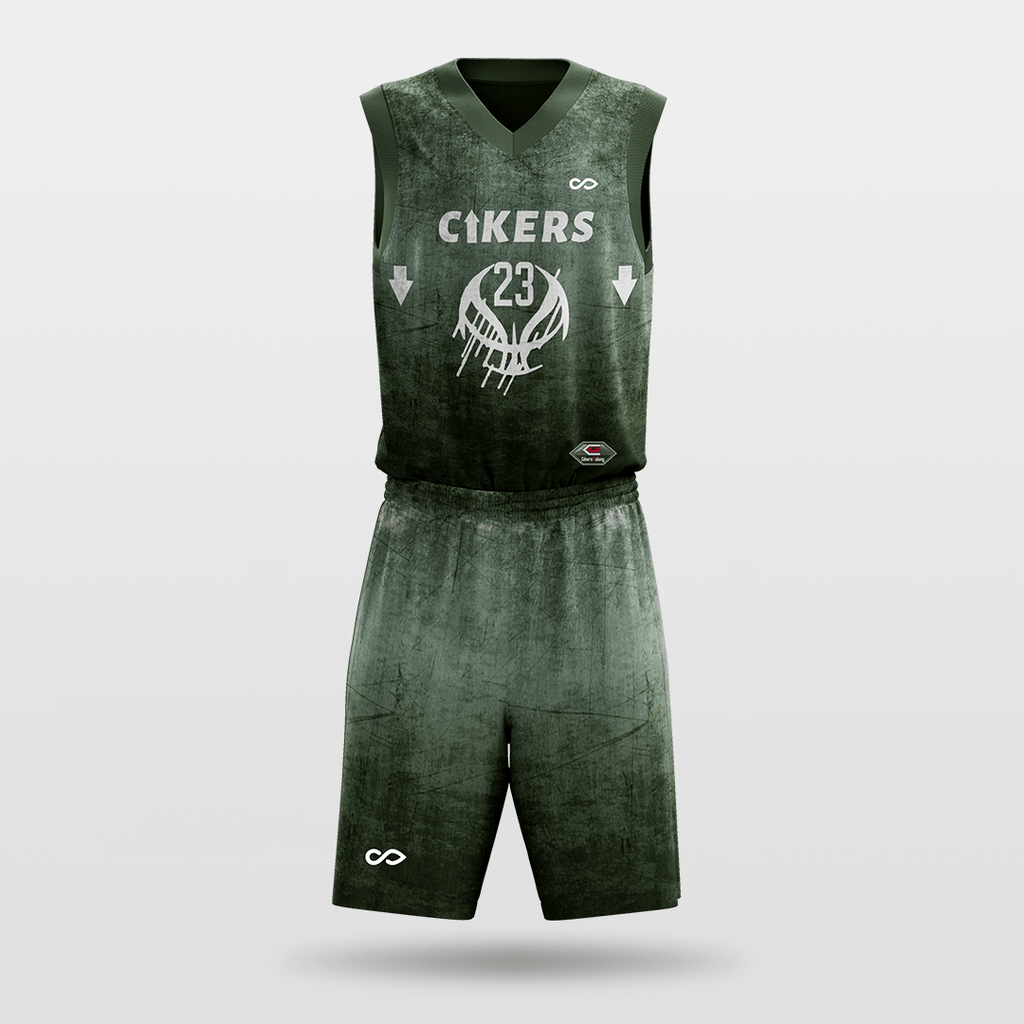 Green Custom Basketball Uniform