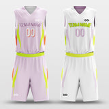Pink&White Custom Reversible Basketball Set