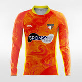 Orange Long Sleeve Soccer Jersey Design