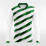 Green Thorn Long Sleeve Soccer Jersey Design