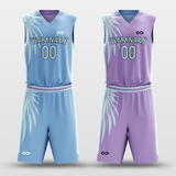 Blue&Purple Custom Reversible Basketball Set