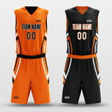 Orange&Black Custom Reversible Basketball Set