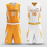 Orange&White Custom Reversible Basketball Set